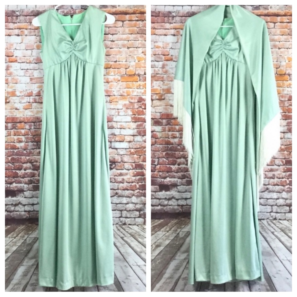 SOLD Vintage Gown and Shawl